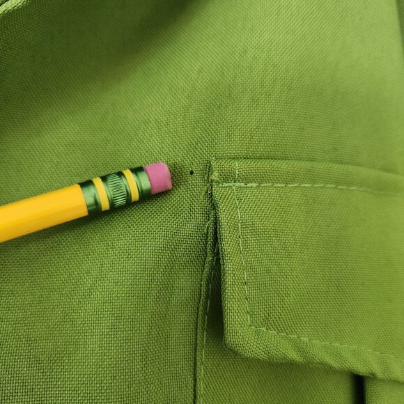 70's Green Leisure Suit Costume Disco Shirt Pants Set Cosplay Comic Con Party - Picture 11 of 13